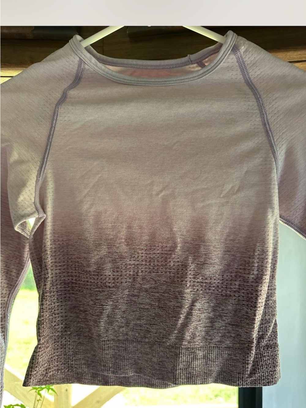 Pink - Purple Ombre Crewneck cropped Women's Sweater